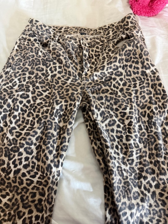American Eagle Outfitters Denim - American Eagle Outfitters Women's Leopard Print Wide Leg Jeans - Tan & Black